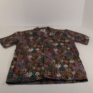 AUTHENTIC HILO HATTIE HAWAIIAN BUTTON DOWN SHIRT